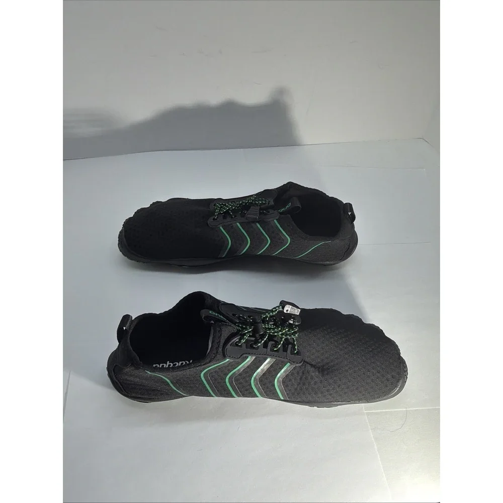 Racqua Mens 9 Black Green Lightweight Quick Dry Breathable Lace Up Water Swim‎